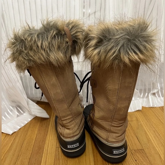 “Espirt” “Edith” SZ:9M Faux-Fur Boots Tan Fury Warm & Cozy Excellent Condition - Picture 2 of 7